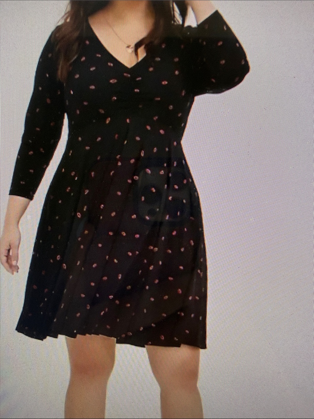 NWT Torrid Red Lip Print Black Cinched V Neck Skater Fit Flare Dress 1X 14-16